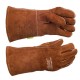Rękawica spawalnicza z prostym i wzmacnianym kciukiem dla lepszej obsługi uchwytów MIG, dwoina bydlęca 10-2392