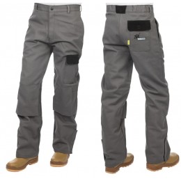Arc Knight® spodnie spawalnicze, wysokiej odporności trudnopalna bawełna 520 gr./m2 38-4360