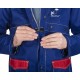 Fire Fox™ niebieska, trudnopalna, bawełniana kurtka spawalnicza 33-2300