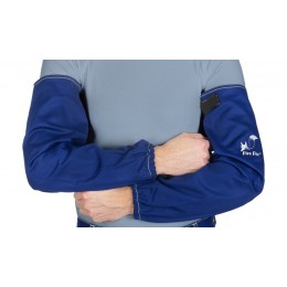 Fire Fox™ niebieskie, trudnopalne, bawełniane rękawy spawalnicze (para) 33-2320