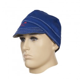 Fire Fox™ czapka spawalnicza, niebieska trudnopalna bawełna 23-*515